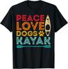 Peach Love Dogs Kayak Kayaking Gift Unisex T-Shirt