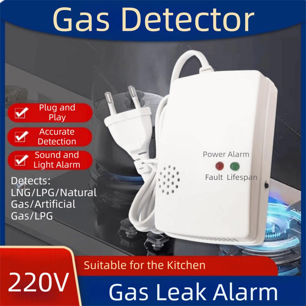 Compact Combustible Gas Leak Alarm Wall Mounted Natural Gas Alarm Sensor Home Security