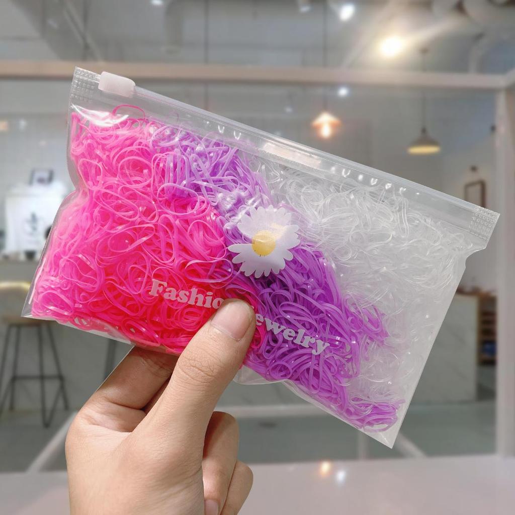 Желейные градиентные маленькие одноразовые резинки для волос YANRONG, 1000 шт./упак., резинка для волос для девочек, держатель для хвоста, аксессуары для волос, резинки для волос