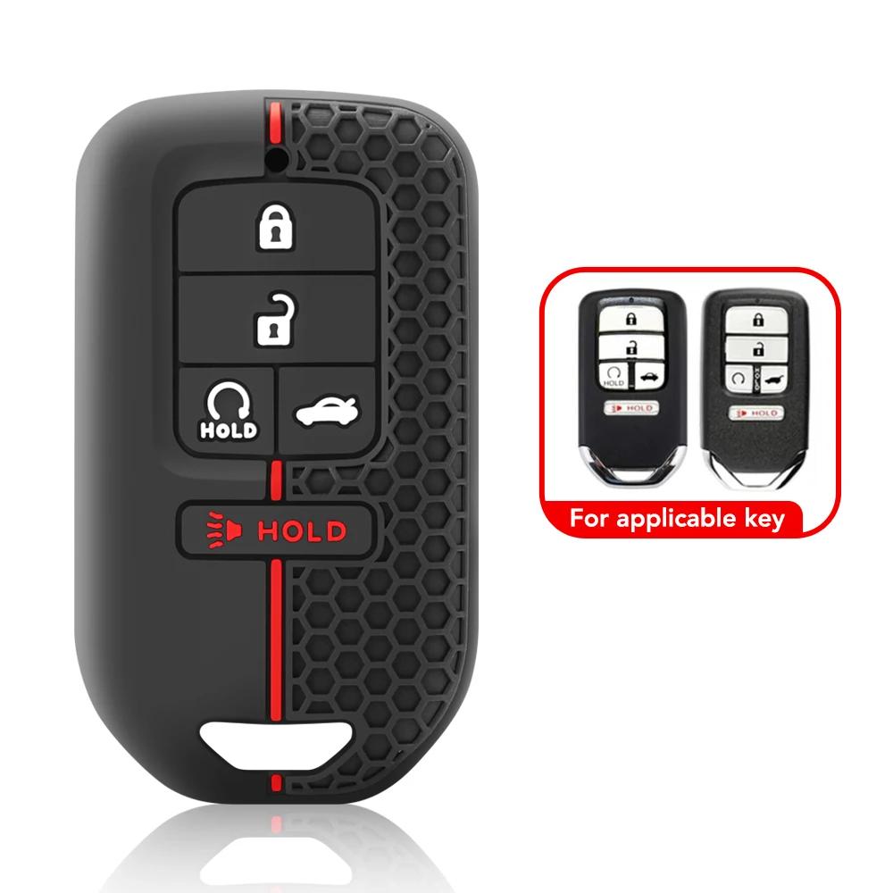 Силиконовый чехол для брелока автомобиля с 2/3/57 кнопками для Honda Fit Odessey City Jazz XRV Venzel HRV CRV Accord Чехол для ключа Автоаксессуары