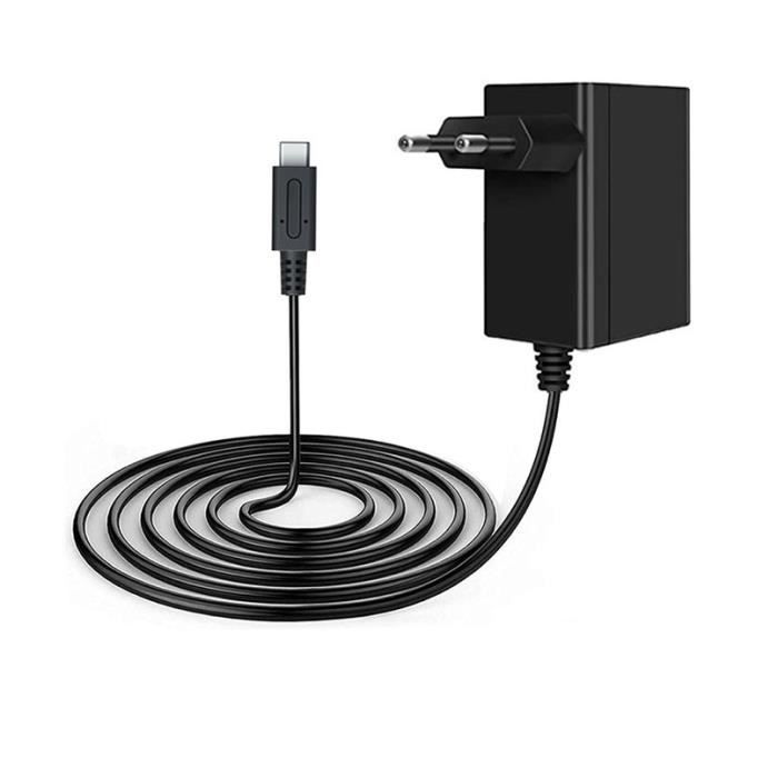 Chargeur mural - Nintendo - Switch - USB Type-C - Noir - 5.0V 2.4A