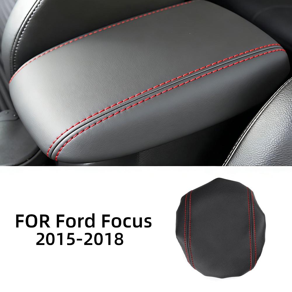 For FORD FOCUS 3 MK3 2015 2016 2017 2018 PU Leather Car Armrest Protector Box Protection Cover Trim Auto Interior Accessories