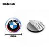 1Pcs 45mm 47mm Car Steering Wheel Emblem Decals Badge Sticker For BMW E46 E90 E60 F30 F10 E39 E36 E87 F20 E90 E70 M3 M5 M6 G20 M BM5