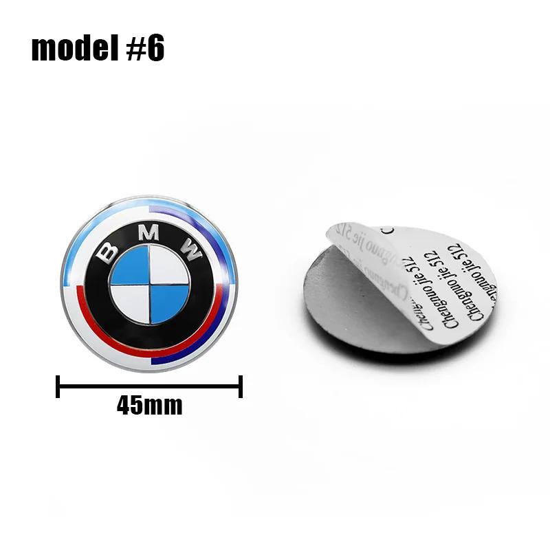 1Pcs 45mm 47mm Car Steering Wheel Emblem Decals Badge Sticker For BMW E46 E90 E60 F30 F10 E39 E36 E87 F20 E90 E70 M3 M5 M6 G20 M BM5