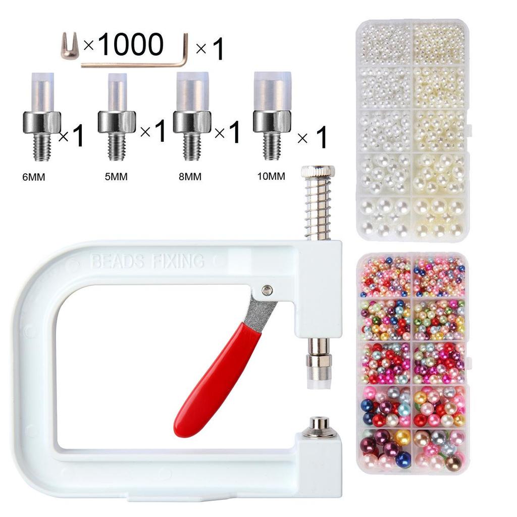 Hot-Selling Beading Machine Set: Multi-Color Plastic Base, Irregular Drill, Round Bead Claw, 24-Grid Jewelry Accessories.