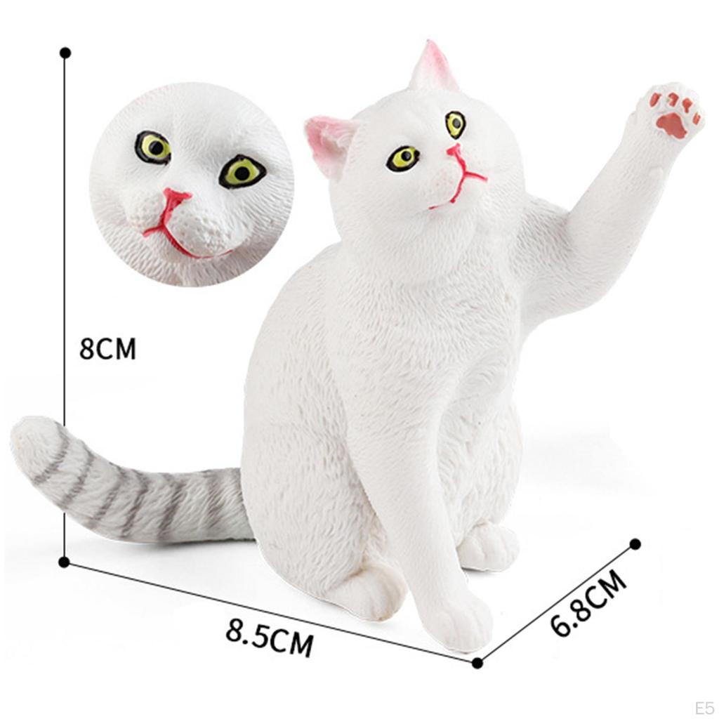 Реалистичная модель фигурки животного-кошки, игрушечная фигурка котенка, праздничные принадлежности, наука