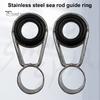 45Pcs/Box Fishing Rod Guide Ring Assorted Sizes Stainless Steel Ceramic Eyelet Replacement Freshwater Saltwater Fishing Pole Tip Repair Kit