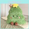 Christmas Soft Smiling Tree Plush Cushion With Pp Cotton For Cozy Decor Home