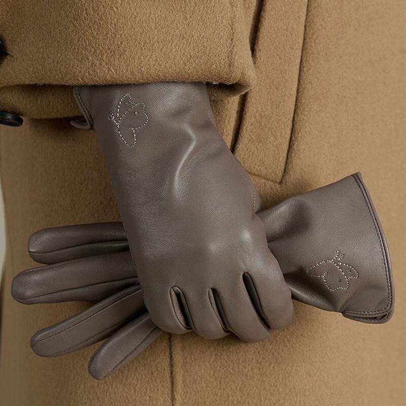 JIUMU Women's Winter Warm Plus Velvet Gloves