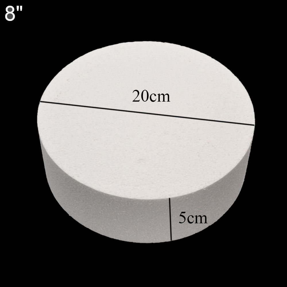 inch Flower Decor Party DIY Sugarcraft Polystyrene Styrofoam Round Practice Model Cake Foam Mould