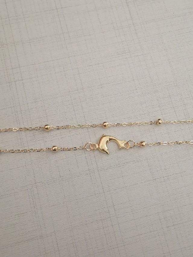 Богемский двухслойный серебряный браслет на ногу с дельфином - Модное пляжное украшение для ног J001