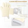 Heat Resistant Silicone Gloves Anti-scald Thickened Microwave Oven Kitchen Gloves Baking BBQ Gloves Anti-slip Insulation Mitts