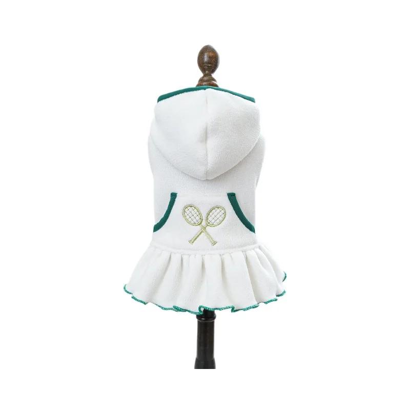 Толстовка с капюшоном для питомца, платье для маленьких собак и кошек, одежда для осени и зимы, новое теннисное платье, одежда для щенков, толстовка с капюшоном для собак, одежда для щенков