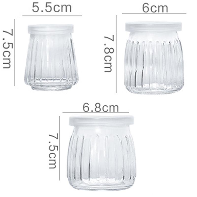 5 шт. стеклянная банка для йогурта, пудинга, бутылка для мини-мусса, бутылка для питья с крышкой, домашние напитки, сокосодержащие напитки, контейнер для хранения молока