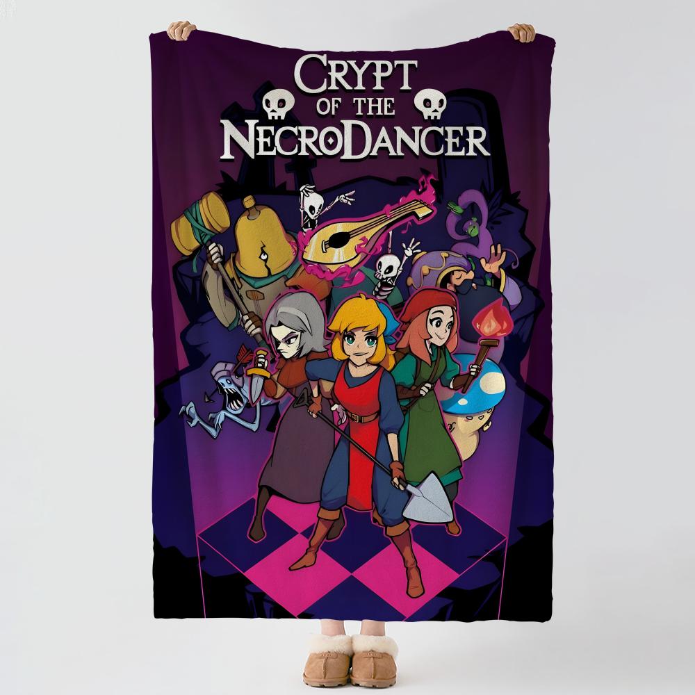 Игра C-Crypt of the NecroDancer-r Бросок Толстое Уютное Фланелевое Одеяло, Многоцелевое Использование В помещении На улице Ежедневный Сон