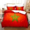 3D Print Morocco Flag Bedding Set Boys Girls Twin Queen Size Duvet Cover Pillowcase Bed Kids Adult Fashion Home Textileextile
