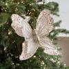 Sparkling Christmas Butterfly Ornament Lifelike Artificial Sequin Butterfly  Artificial