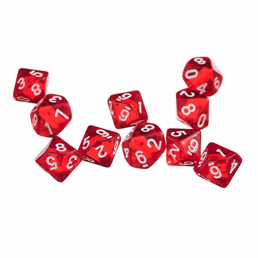 10Pcs Family Party Entertainment Playing Games Board Games Game Toys Dice Game Dice D10 Dices