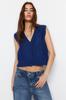 Women's Elegance Style Sweater Stone Soft Textured Knitwear Vest