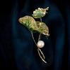 Lotus Pond Moonlight Enamel Painted Brooch High-End Women'S Niche Design Lotus Pin Brooch With Accessories