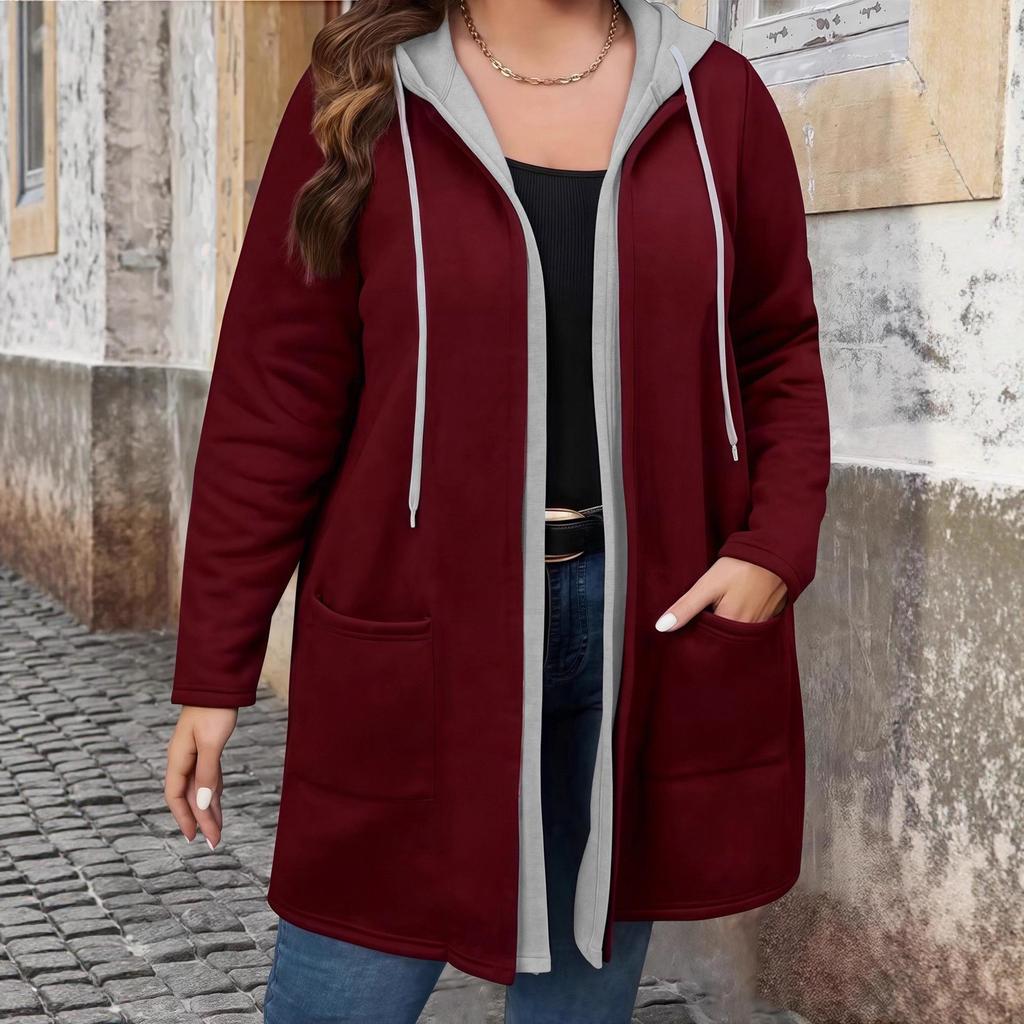 Elegant Solid Color Splicing Two-Piece Plus Size Women's Top, Autumn 2025 Collection