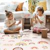 Складной детский игровой коврик, PIGLOG 50x50 Коврик для манежа, Безопасный пенопластовый игровой коврик для времени на животике, Водонепроницаемые игровые коврики для младенцев и малышей