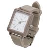 [Fieldwork] Women's Watch Analog Silicone Belt Rectangle Tango Beige JN027-3