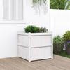 VidaXL Outdoor Planter White 70x70x70 Cm Solid Pine Wood 837435