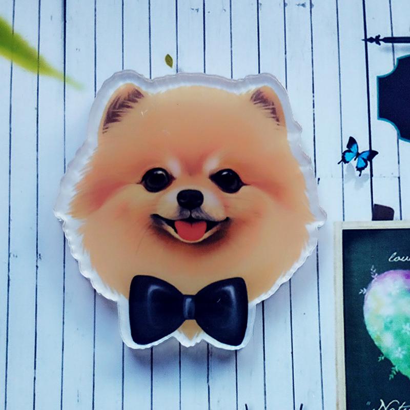 4-5 см популярный милый мультфильм акриловая собака домашнее украшение магнитная наклейка магнит на холодильник