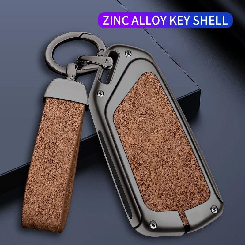 Кожаный чехол для ключей из цинкового сплава для VW Volkswagen Golf 8 2020 Skoda Octavia A8 MK8 2022 2021 SEAT Leon MK4 аксессуар