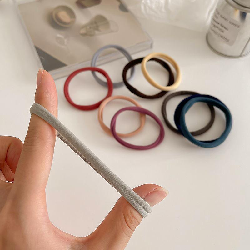 Yanrong 50 шт. однотонные бесшовные эластичные резинки для волос для женщин высокоэластичная резинка держатель для хвоста аксессуары для волос для девочек