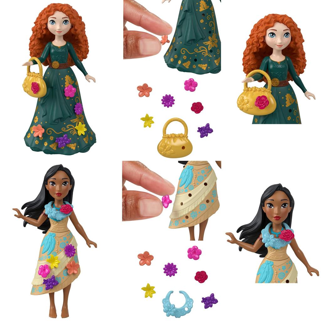 Принцесса Цветочная модная коллекция мини-кукол, аксессуары для возрастных групп и Disney/Disney [набор сюрпризов] [мини-кукла, набор] [3 шт.] 956A-HPP42