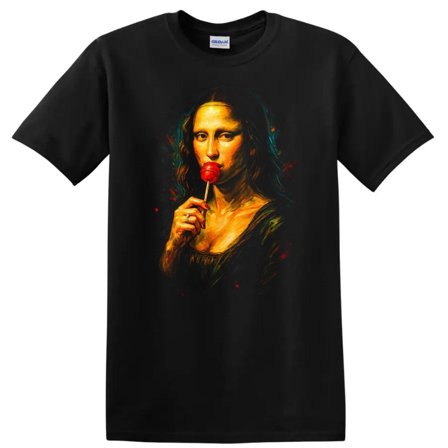 Mona Lisa Lollipop Dark Urban Streetwear Graphic T Shirt w/ Tee