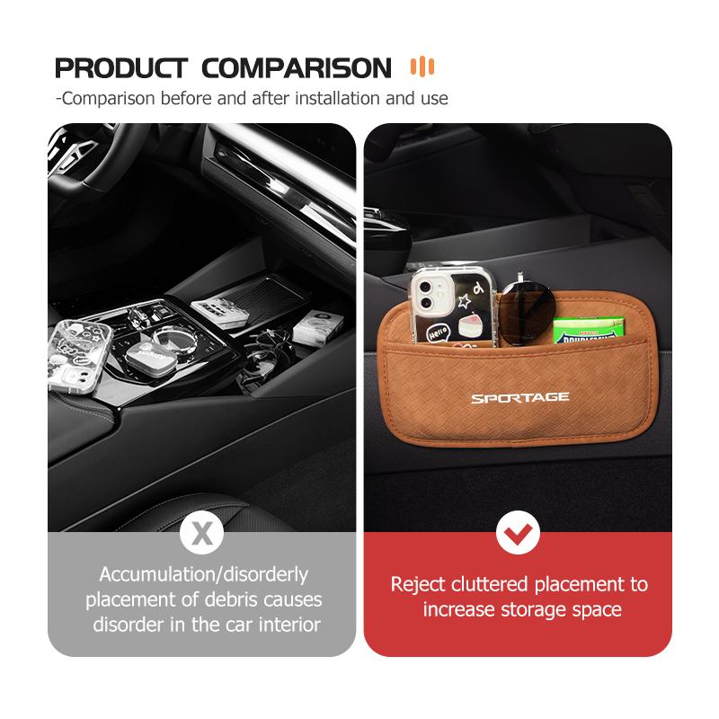 Multiuse Car Storage Bag Hanging Door Side Stowing Pocket For KIA Sportage Ceed Sorento Niro Cadenza Proceed Sephia HP4