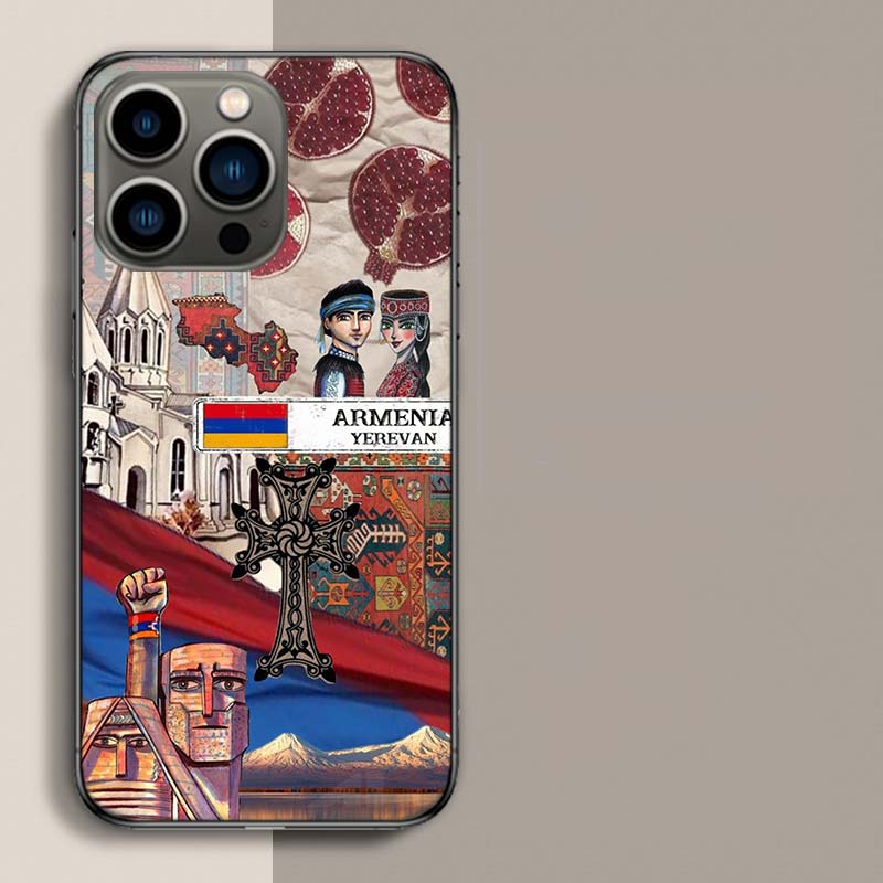 Флаг Армении Паспорт Искусство Чехол для Телефона Для Iphone 17 Air 15 Pro 14 Plus 16 Pro Max 12 13 Mini 11 16E X XS Чехол Милые Fundas