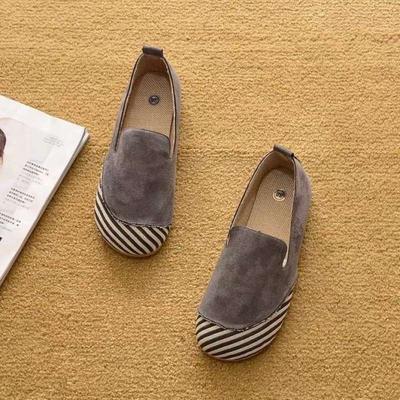 2025 новая весна плоский каблук одинарная обувь обувь Дуду плоская обувь тканевая обувь круглый носок леопардовый принт ленивая обувь обувь рыбака женская прилив