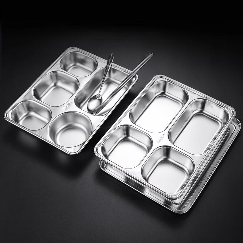 304 Stainless Steel 5-Compartment Lunch Tray