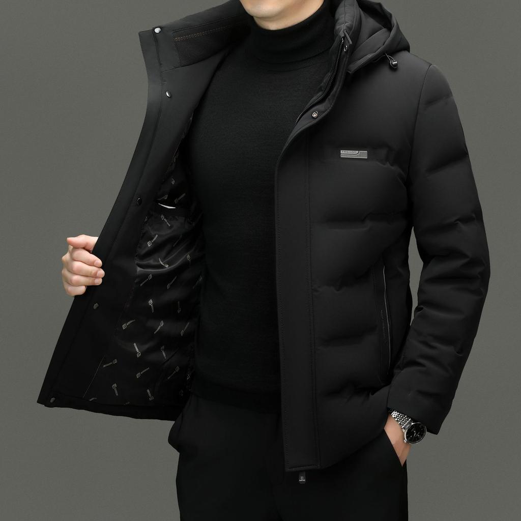Новая короткая куртка-пуховик для осени и зимы, мужская куртка-пуховик с капюшоном, повседневная куртка-пуховик с защитой от холода
