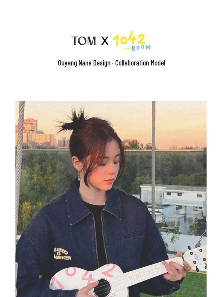 Укулеле Nana Ouyang x TOM 23" из углеродного волокна для начинающих - Стильный дизайн для девочек