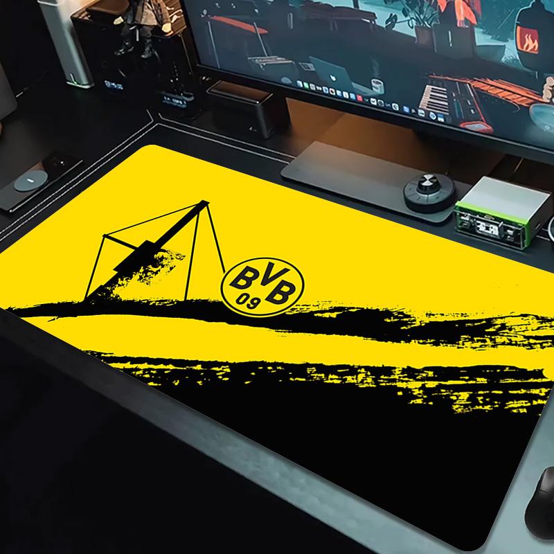 Borussia Dortmund Logo Color Mouse Pad Large Gaming Table Cushion Non-slip Laptop Tablet Big Mousepad XXL Mat Mini PC Playmat With Lock edge