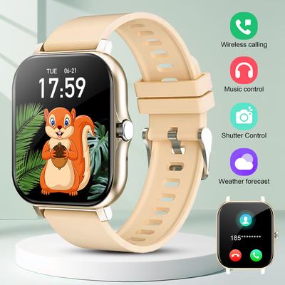 Умные часы Bluetooth-звонок Смарт-часы Сенсорный циферблат для Android Музыка Фитнес-трекер Спортивные часы
