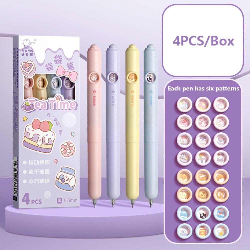 4PCS/Set Mini Short Pen Capybara Panda Gel Pen High Quality Ballpoint Pen  Student Specific