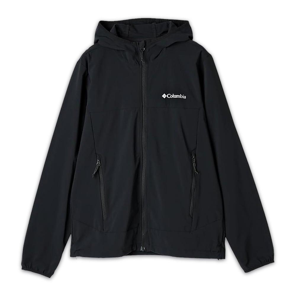 Columbia Heather Canyon II Hooded Jacket WE1602 M Black Men's Omni-Shield Water Repellent