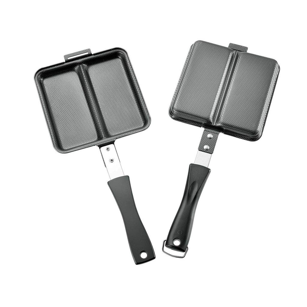 Shimomura Kihan Hot Sandwich Maker In Cooks Two Types of Bread At Compatible with Direct Heat and Can Also Be Used As a Frying No Cutting Holds Bread