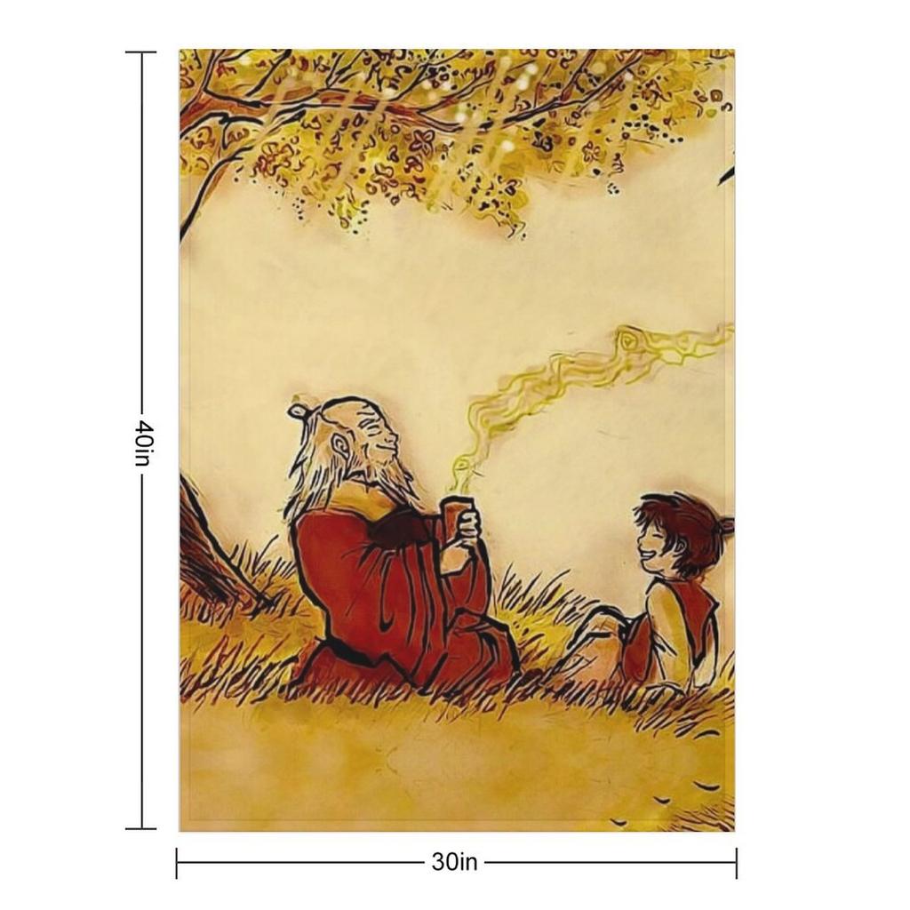 iroh's tea Throw Blanket Summer Beddings Large Hairy Flannel Fabric Blankets