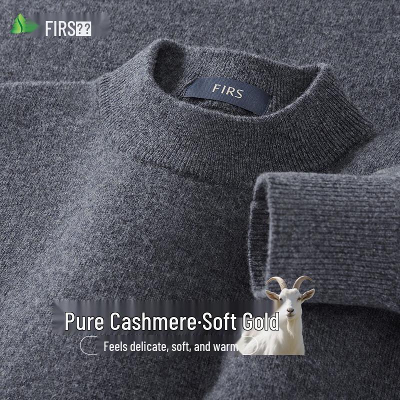 Shanshan Men's Pure Cashmere Half-Turtleneck Sweater