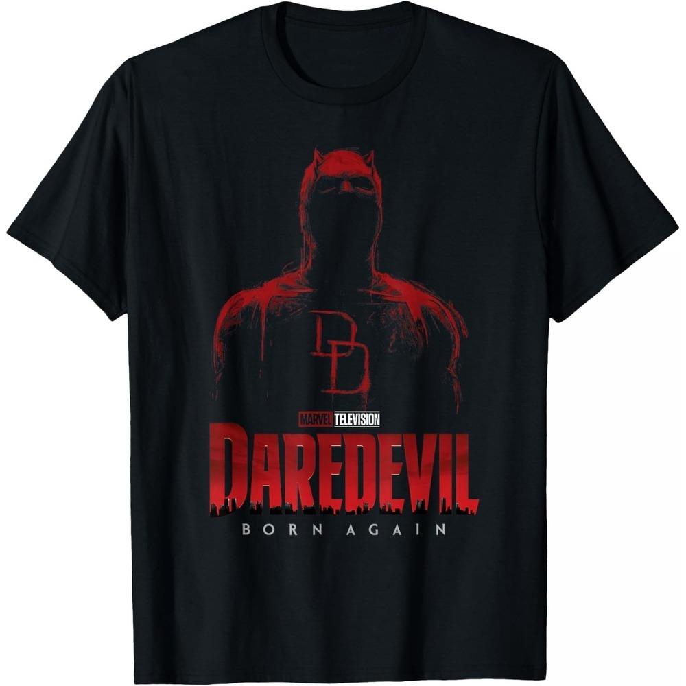 Daredevil Born Again Marvel Dark Silhouette TShirt Men Women Gothic Cotton Outdoor Casual Alt Fashion Trendy All Season Tops