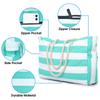 Women's Handbag Large Capacity Stripes Tote Pouch for Women Foldable Beach Bag Waterproof and Sand Resistant Travel Bag