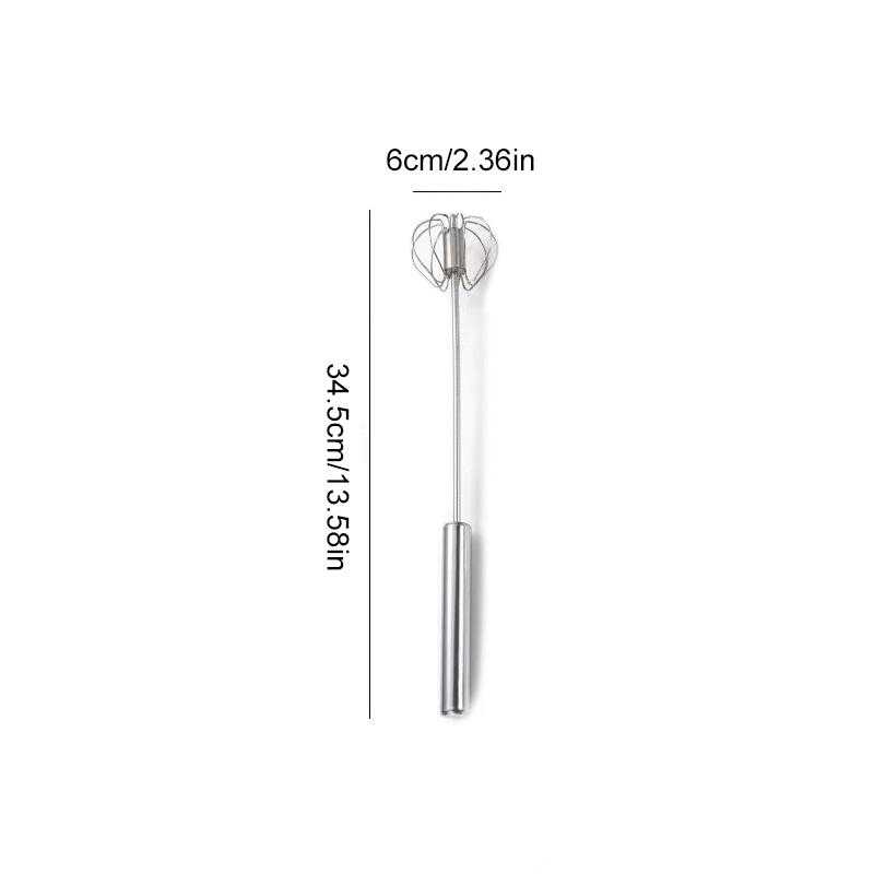 1 шт., неэлектрические инструменты для выпечки крема, экономия усилий, мешалка для яиц из нержавеющей стали, полуавтоматический венчик для яиц, ручной венчик для яиц