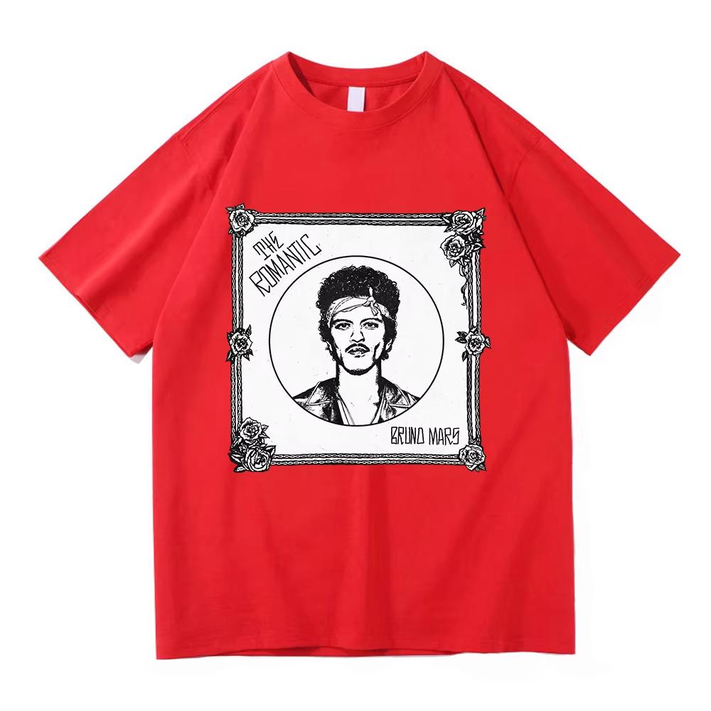 2026 The Romantic Album T Shirt Bruno Mars The Romantic Tour  Men Women Clothing Vintage Harajuku High Quality Cotton Tshirts